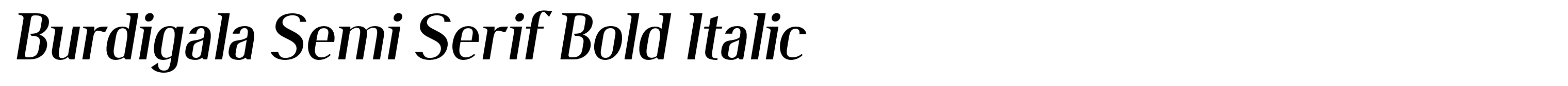 Burdigala Semi Serif Bold Italic